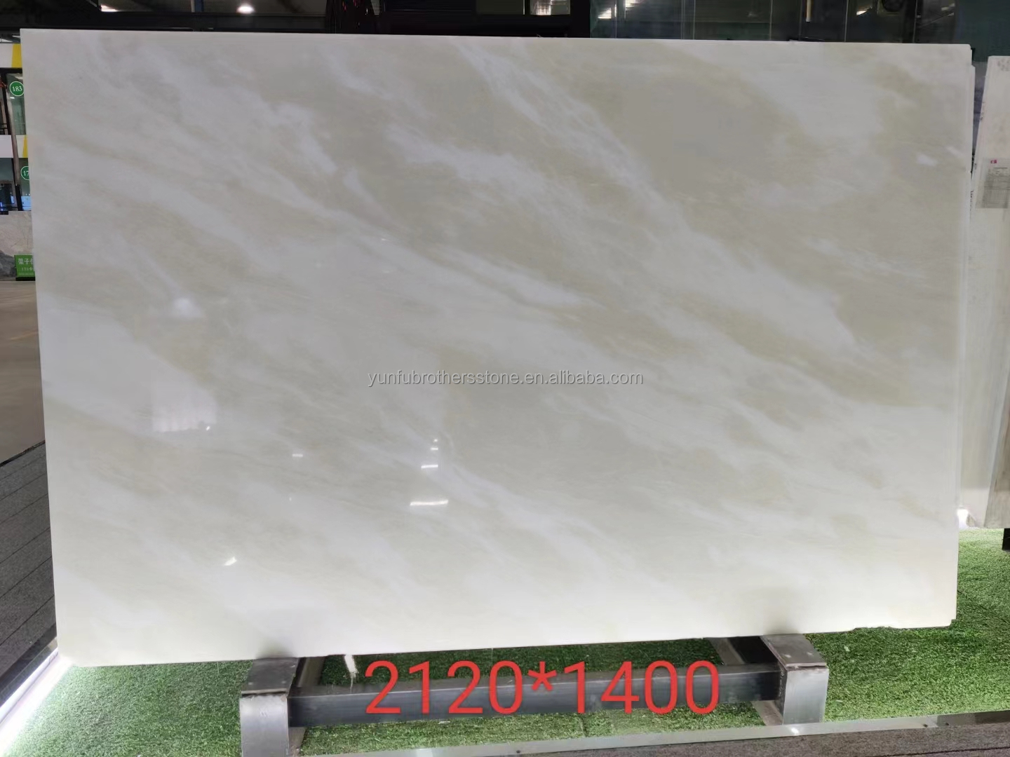 Modern Royal White Onyx Honed Marble Sheet Cut-to-Size Graphic Design Solution for Wall Panel and Dining Table Set