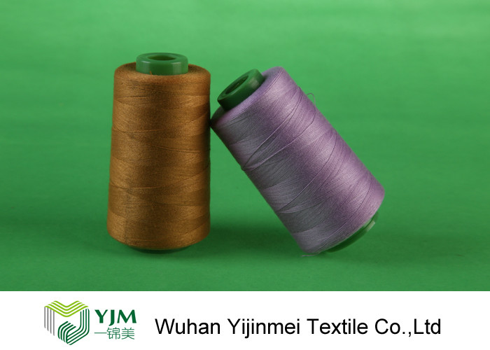 Dyed Plastic Tube Polyester Heavy Duty Sewing Thread Good Color Fastness