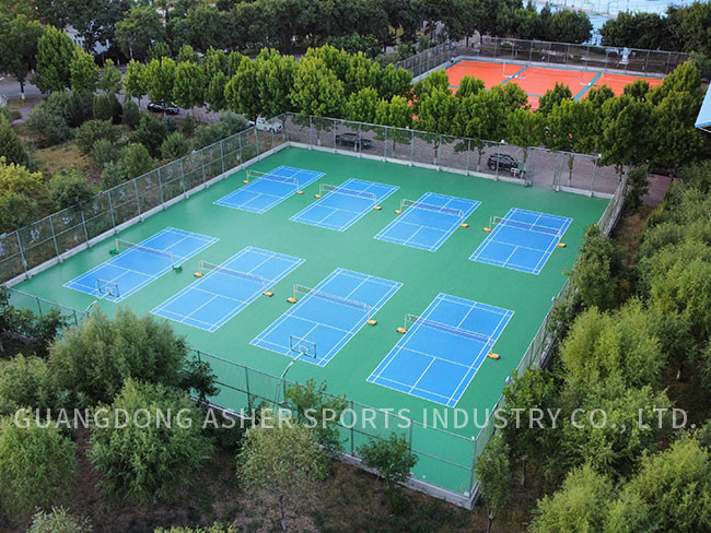 Force Reduction Outdoor Basketball Court Flooring Material SPU UV Resistant