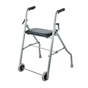 Quality 2 Wheels Aluminum Medical Folding Rollator Walker with Seat wholesale