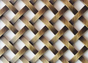 Quality Antique Plated Brass Decorative Wire Mesh Grilles Square Hole 1m Width wholesale
