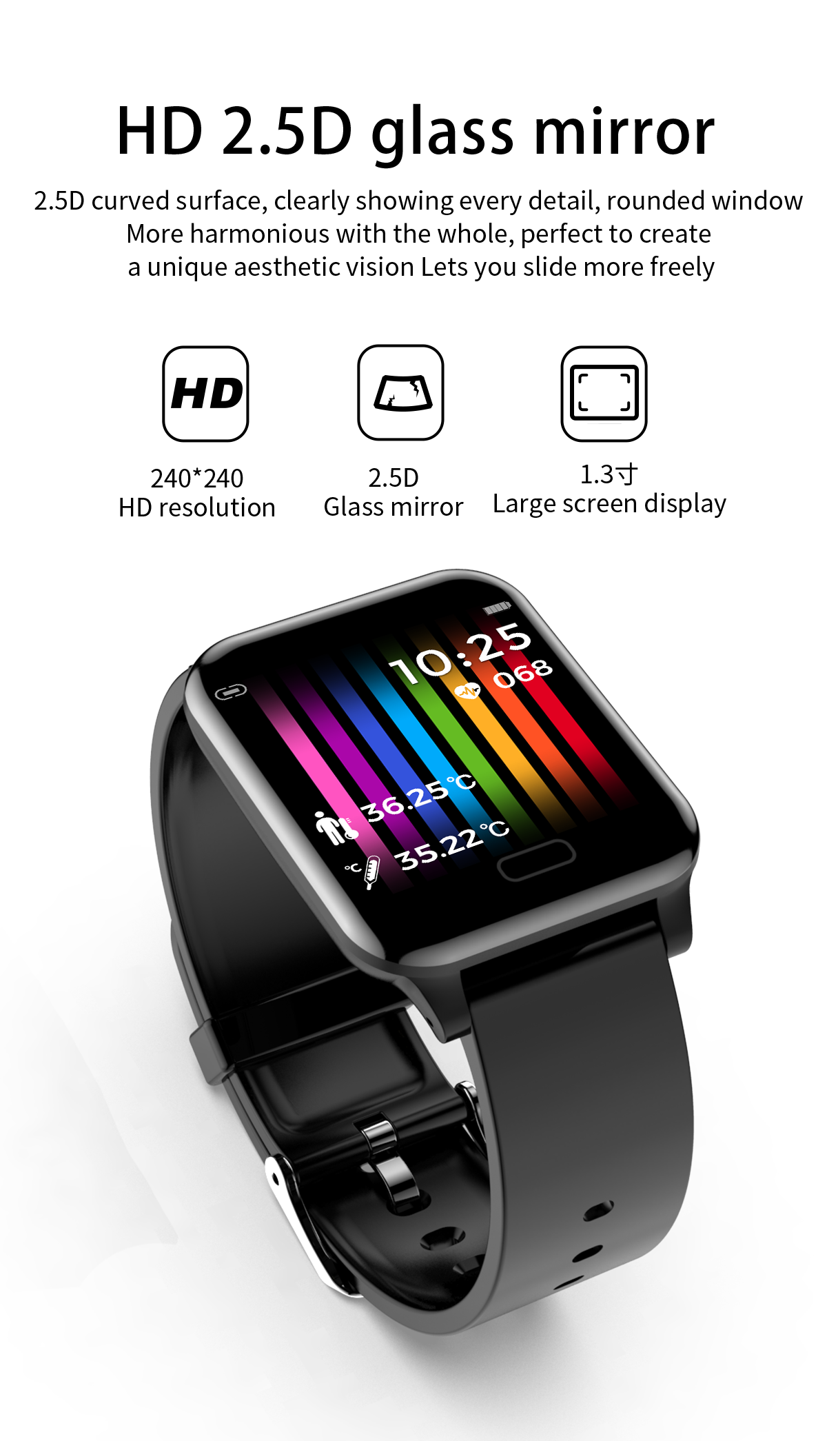 On sales for theBody temperature monitoring smart exercise bracelet /sport watch digital