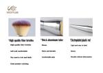 Silver Black Plastic Handle 6.1 Inch Beauty Brush Set