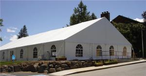 Quality Semi Permanent Anti UV Event Marquee Tent , White Outdoor Tent 300 Seats Event Venue wholesale