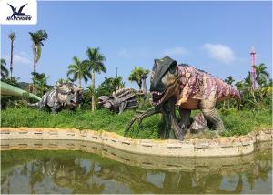 Quality Lifesize Giant Colorful T Rex Lawn Ornament For Game Center 110 V / 220A wholesale