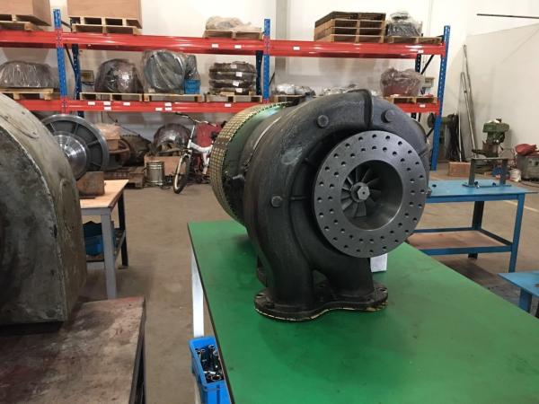 Steel Strcuture Marine Diesel Engine Turbocharger High Pressure Ratio Compact