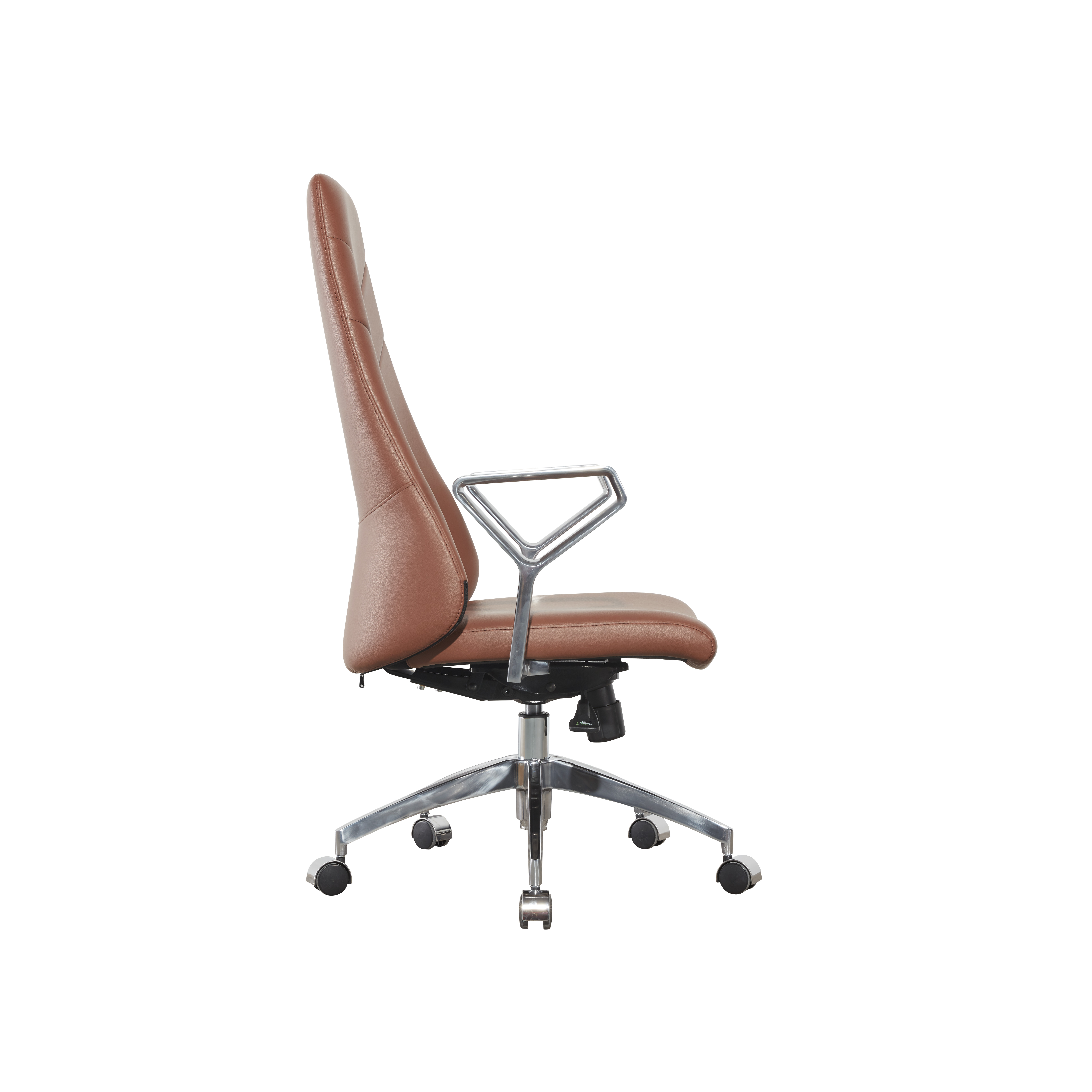 PU Leather Adjustable High-Back Office Chair Home Executive Armrest Swivel Chair, Grey