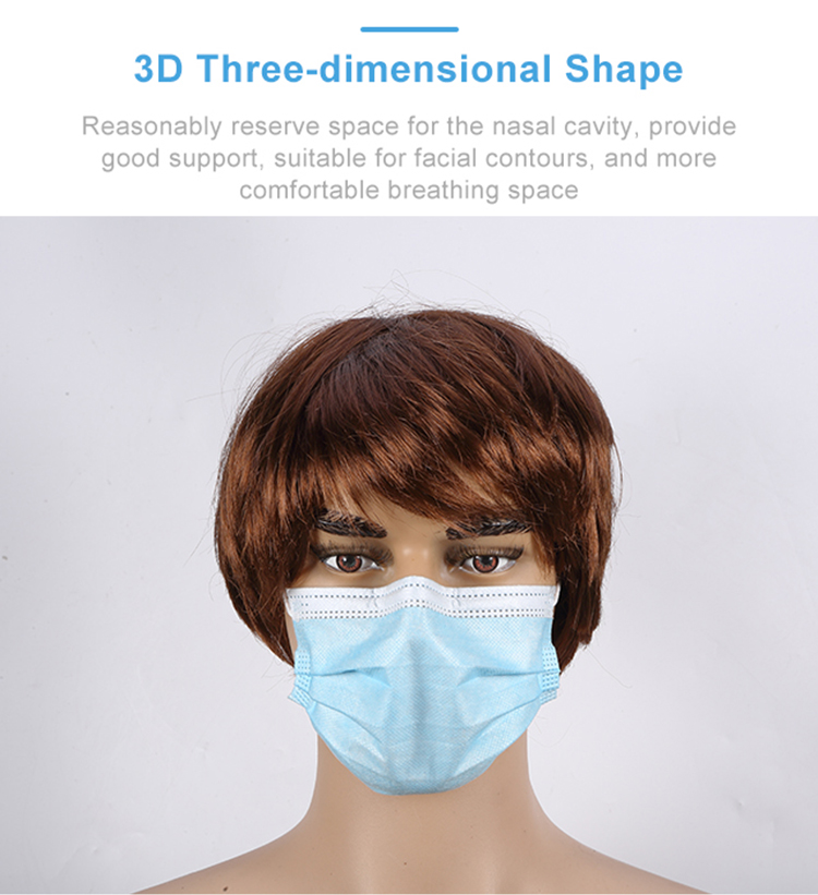 Ready to Ship Disposable Medical 3 ply Non Woven Mask Surgical Disposable Face Mask