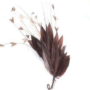 Quality Wedding Decor Essential Zig Zag Coque Feather Flower Mount with Wire Accessory wholesale