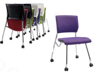 Quality four legs movable training chair with casters wholesale