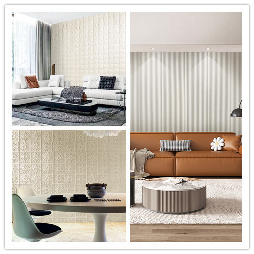MDF Base 3D Decorative Wall Panels Natural Or Color Painting Finish 6mm 15mm Thick