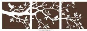 Quality Decorative Reusable Personalised Tree Wall Flower Stickers G202 wholesale