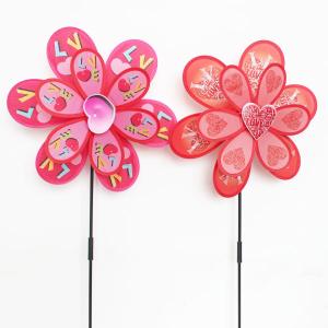 Quality Valentine windmill Yard Stake heart wholesale