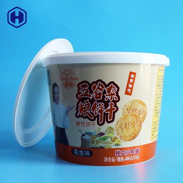 Aesthetic Feeling Plastic Round Bucket Scratch Resistant Customer Logo