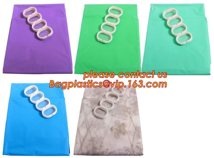 SCENERY PRINTING POLYESTER SHOWER CURTAIN, custom 3d eva shower curtain for bathroom, Popular cotton hooks polyester tex