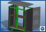 Two Compartment ISO9001 Grey RAL7035 Telecom Outdoor Cabinet