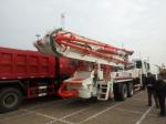 Sinotruk 6 x 4 38m 39m Howo Concrete Pump Truck 336hp With 10 Wheel White Color