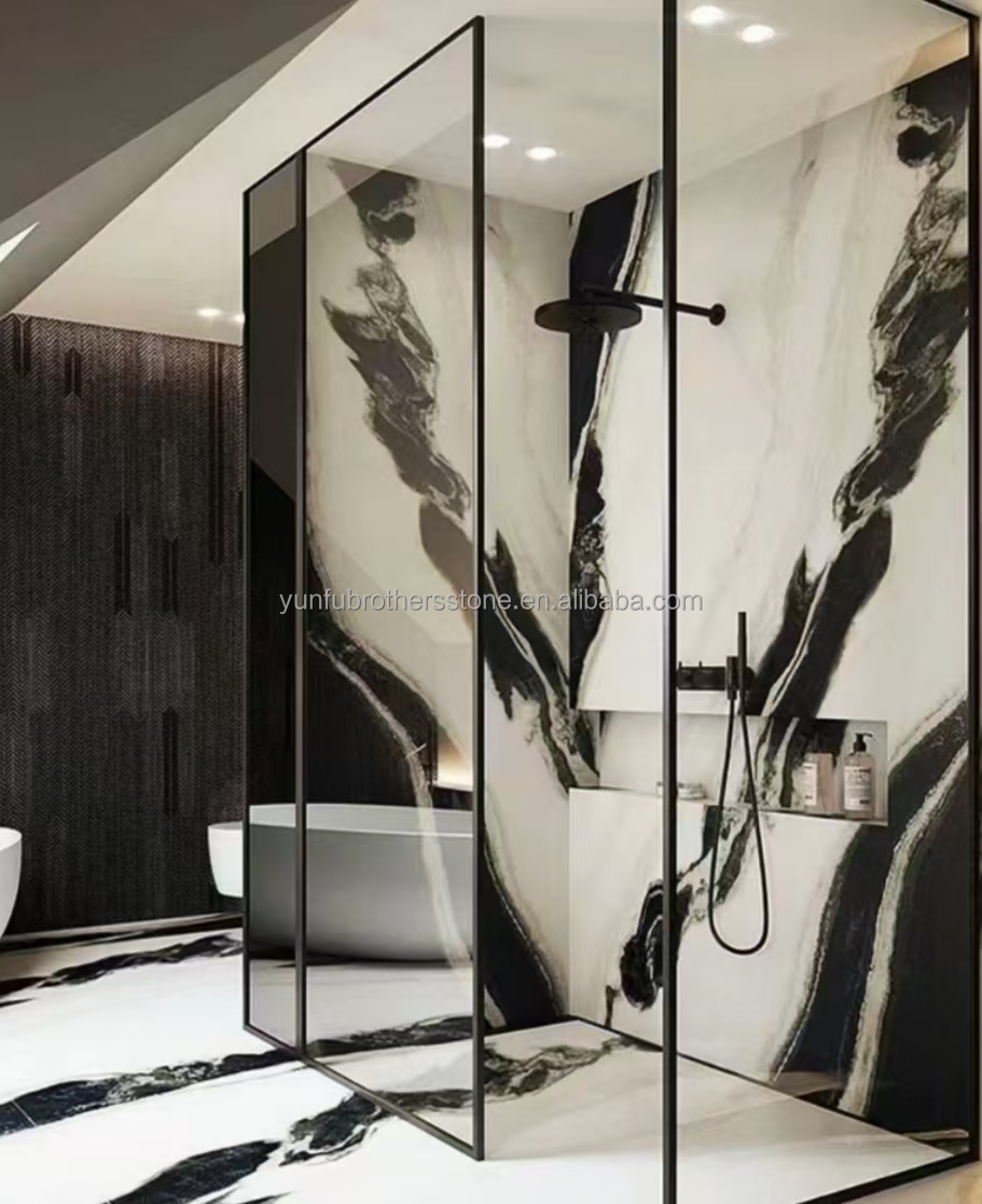 Modern Design Style Panda White Marble Elevate Your Hotel Wall Floor and Stairs Tiles