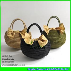 Quality LUDA 2012 popular straw handbags crochet raffia straw basket bags wholesale