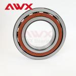 SUJ2 Ceramic Balls Pressed Steel Cage Contact Angular Ball Bearing