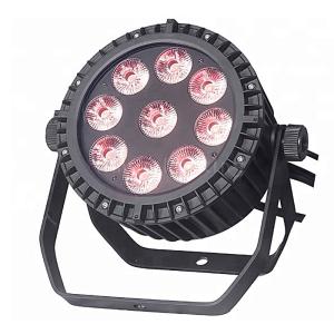 Quality Best Seller 9x18w RGBWA UV IP65 Stage Outdoor Flat LED Par Can Light Price wholesale
