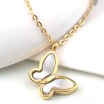 Stainless Steel Jewelry Butterfly shape necklace,Stainless Steel Shell necklace