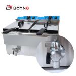 Temperature Control Double Tank Electric Fryer For Potato Chips