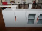 China K/D glass door steel cupboard cabinet FYD-W002, H900XW900XD400 mm,white