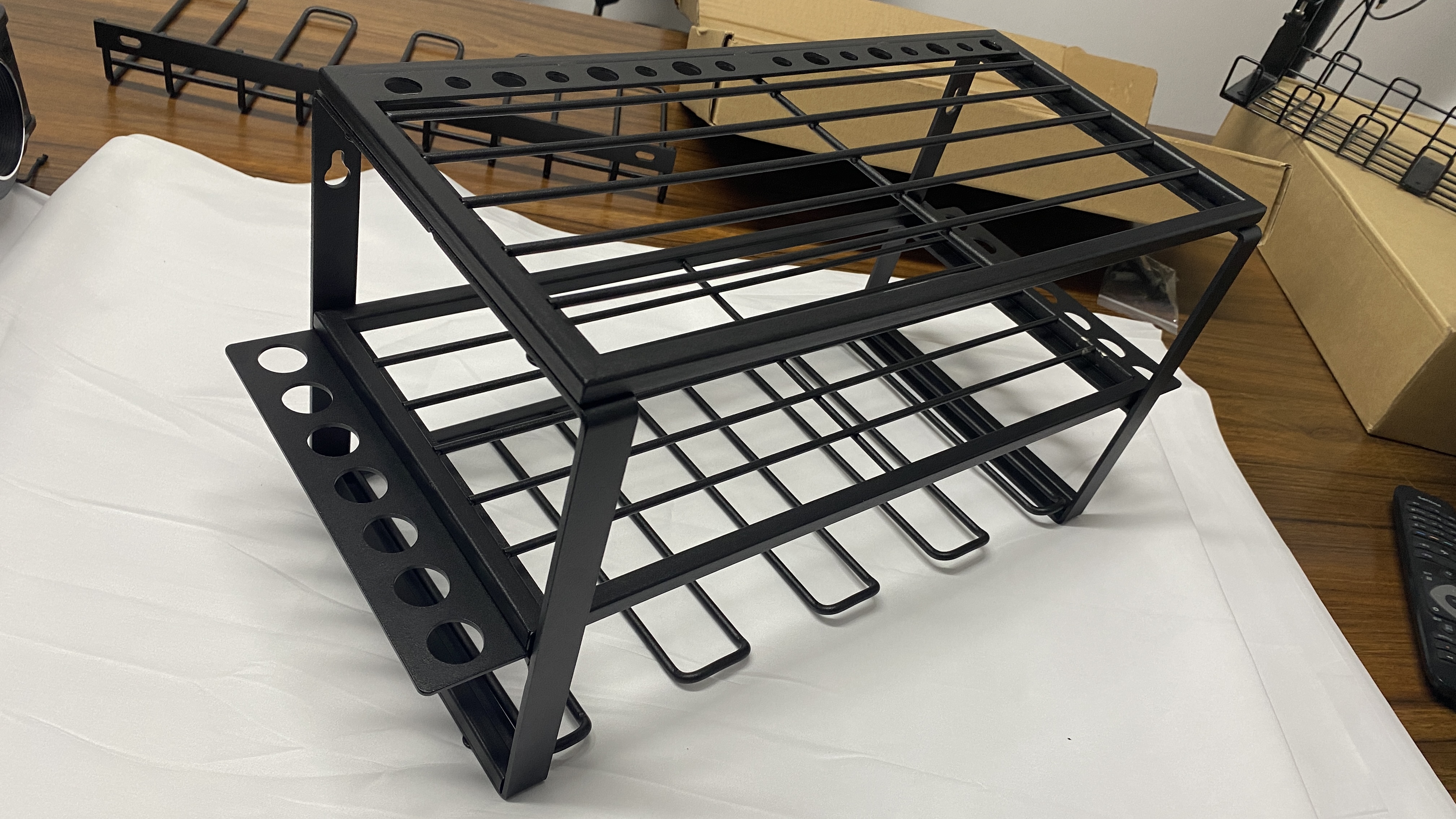 Heavy Duty Floating Tool Shelf Organizer Wall Mounted Garage Storage Rack for Handheld Power Tools