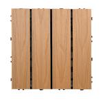 Waterproof Snap Together Wood Tiles Decking Low Maintenance