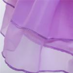 Hot Sale Toon Purple Girl Dress Bow Belt Printed Mesh Gown Princess Dress Tutu