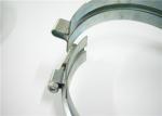Sliver Metal Wide Pipe Clamp Galvanized Stainless Steel Tube Connection Circle