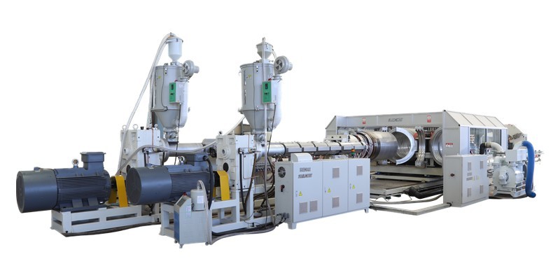HDPE PP PE Double Wall Corrugated Pipe Extrusion Line Drain Pipe Production Machine