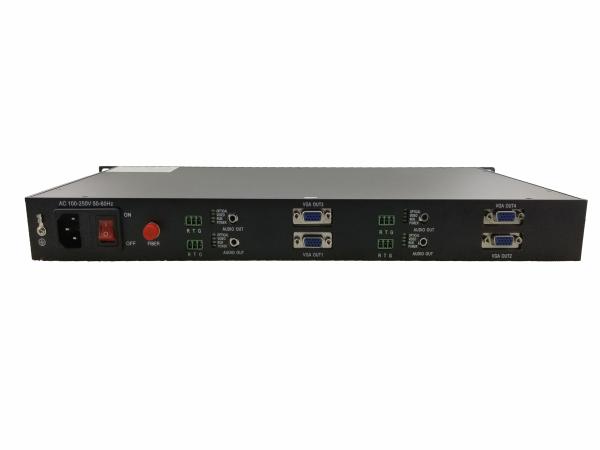 Ho-link video to fiber converter,4 Chs VGA+4 Chs Forward Audio+4 Chs RS232