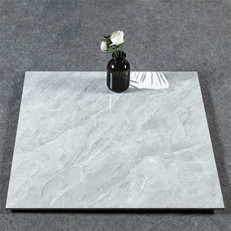 Glazed Polished Surface Porcelain Floor Tiles 9mm Thickness Glossy