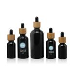 Round 5ml Bamboo Black Essential Oil Dropper Bottle