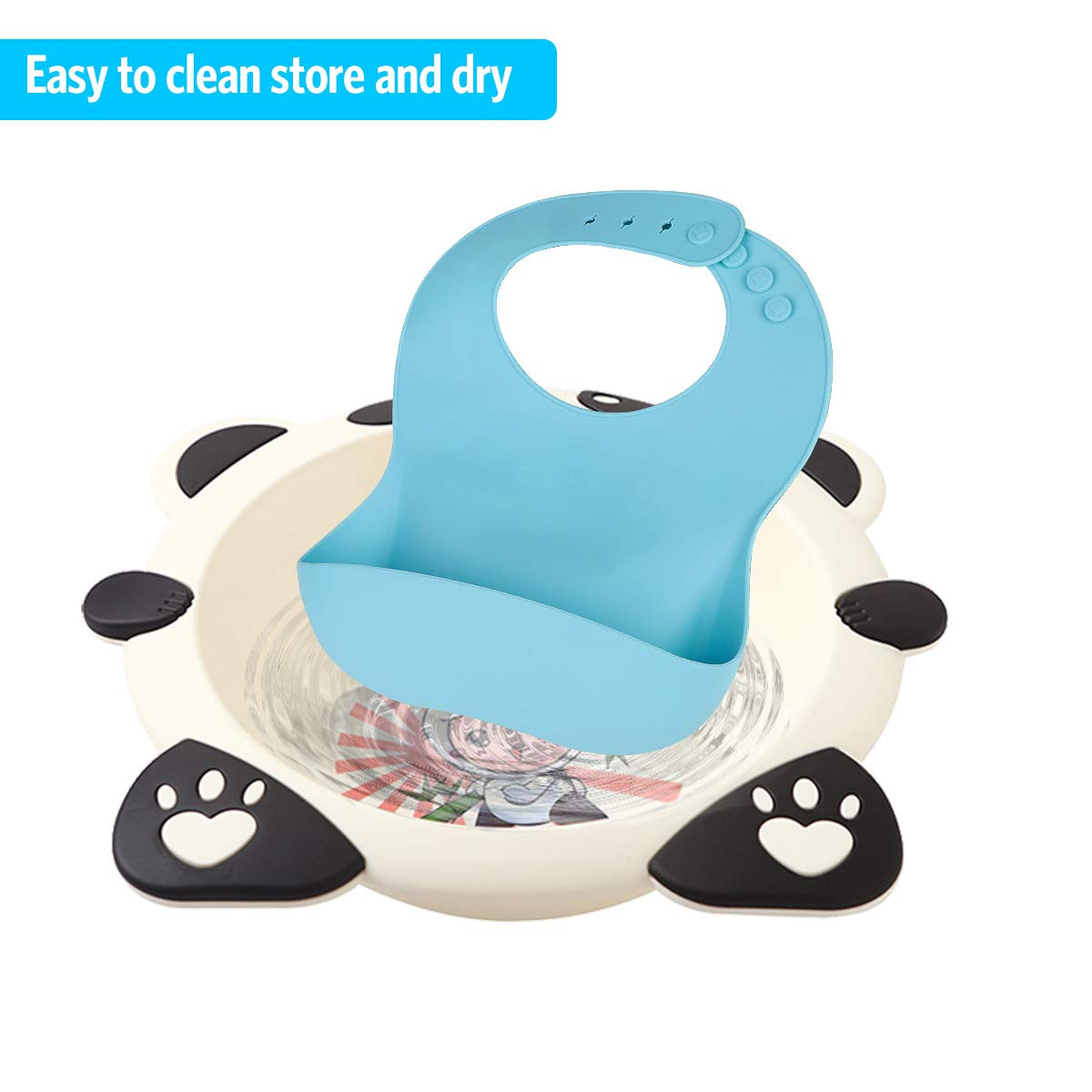 Nontoxic Odorless Silicone Baby Bib , Shatterproof Silicone Bib Catcher