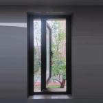 Aluminium Profiles Mosquito Proof Single Hung Windows Black