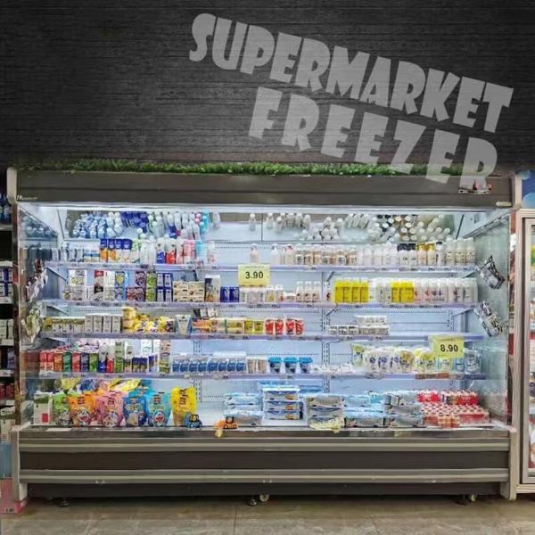 Cheap Upright Supermarket Showcase Dairy Display Multi Deck Open Chiller Cooler for sale