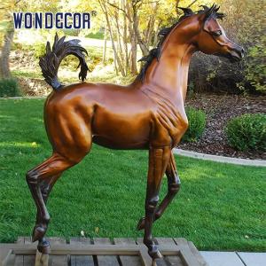 Quality Outdoor Custom Bronze Sculpture 190cm Arabian Horse Sculpture wholesale