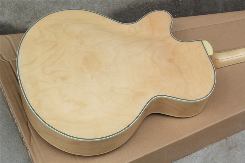 Custom Semi-finished Electric Guitar Kit with Rosewood Fretboard,Abalone Inlay,Semi-hollow Body