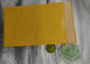 China Yellow Kraft Paper Padded Envelope Bag , Wrap Bubble Mailers Bags on sale