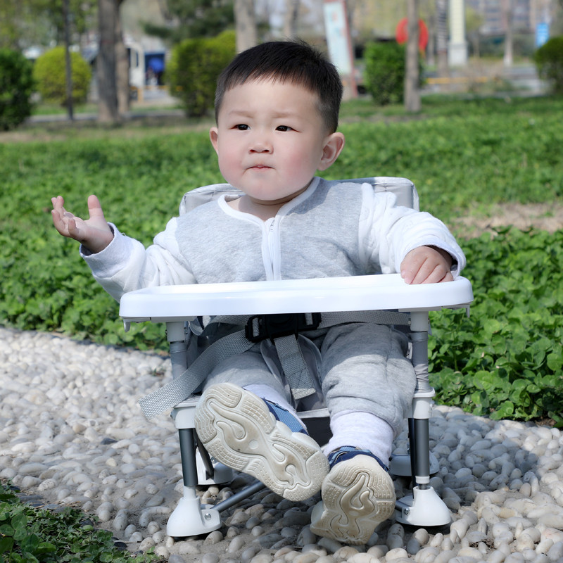 CPC Certificate Baby Dinner Chair Foldable Toddler Dining Chair For Home / Travel