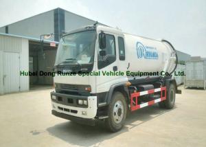 Quality ISUZU Septic Vacuum Trucks / Sewer Suction Truck Euro 5 Engine 205HP wholesale
