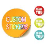 Custom Round Logo Sticker Label Printing Waterproof Synthetic Paper Adhesive