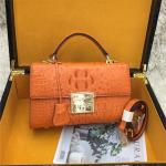 Genuine Alligator Skin Key Lock Closure Lady Small Handbag Authentic Crocodile