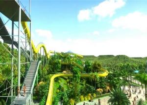 Quality Commercial Fiberglass Custom Water Slides Adult Stimulating High Speed Slide wholesale
