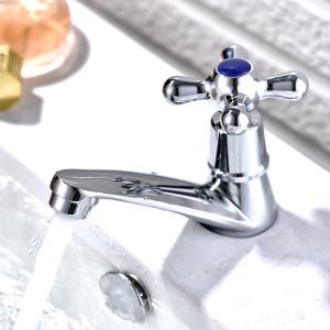 Quality Zinc Stylish Bathroom Single Cold Water Basin Taps In Chrome wholesale