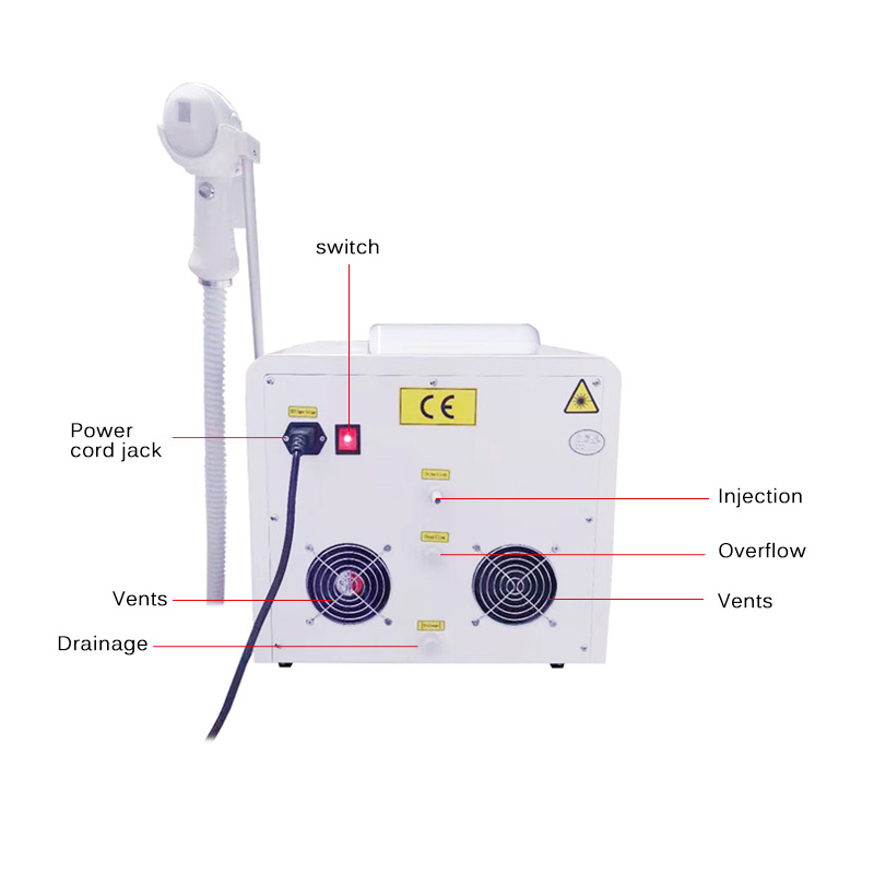 Custom Portable 808nm Diode Laser Hair Removal Machine For Face And Body