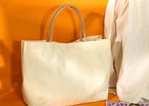 Quality Leather Handle Blank 8oz Recycled Cotton Tote Bags wholesale